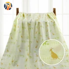 printed soft cotton double layer gauze fabric