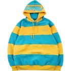 P144 2018 Hip Hop stylish thick fleece stripe mens hoodies