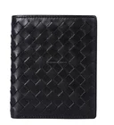 Hot sale Mens and Boys Fashion Cash Purse Leather ID Window Woven Wallet