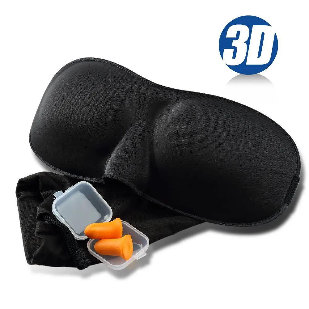 3d Sleep Mask And Ear Plugs For Sleeping Contoured Shape Ultra