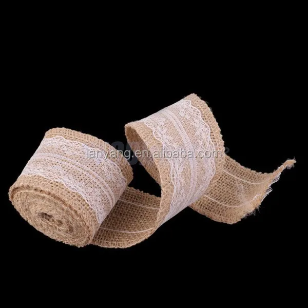 eco-friendly hessian burlap ribbon for home party decoration (br