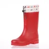 kids rubber rain boot with nylon upper