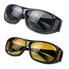Eyewear Wrap Around Goggles Yellow Lens Night Vision Driving Glasses