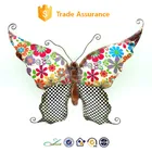 2015 spring outdoor wall plaque decal printing iron butterfly garden ornament