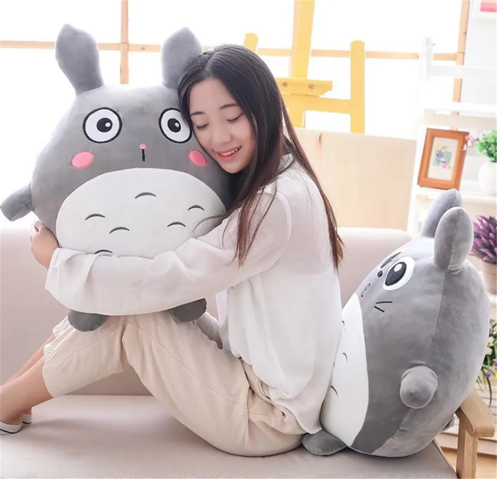Fancytrader Japan Anime Totoro Plush Toy Giant 90cm Cute Cartoon Stuffed Totoro Doll Kids Pillow Baby Bedroom Decoration5