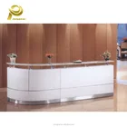 Custom modern commercial office front reception desk