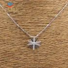 Customized charm silver 925 diamond snowflake pendant