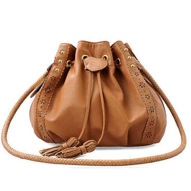 Farah vintage bucket bags shoulder handbags bolsa feminina Hollow Women's Crossbody Mini Bags desigual bags sac messenger femme