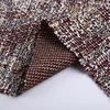 High quality jacquard lurex spun polyester cotton feel fabric twill fabric for men