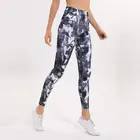 private label highwaist fitness workout gym sports pants sublimation print women yoga leggings compression tights