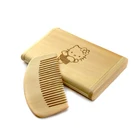 cheap mini wooden compact mirror with comb