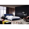 Fashionable italian design bule fabric modern bedroom furniture set