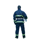 Navy blue protect fireman coverall fire fighting clothes