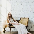 Sweetheart boho village wedding gown for bride new design in stock supplier