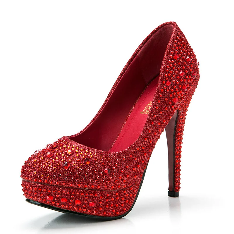 red bottom diamond heels