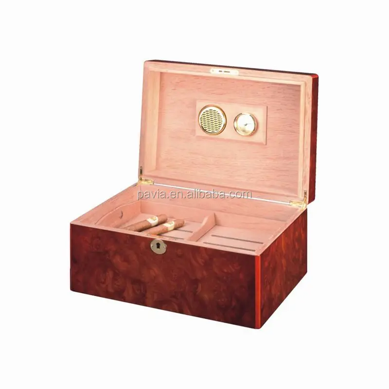 ph212b vintage wooden paper travel cigar humidor of smoking