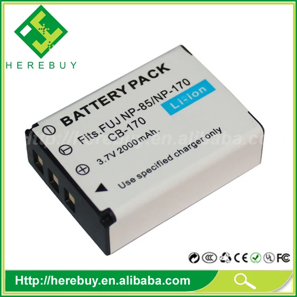 High-capacity 1640mAh 3.7V Li-ion Battery NP-85 for Fujifilm FinePix SL305 SL300