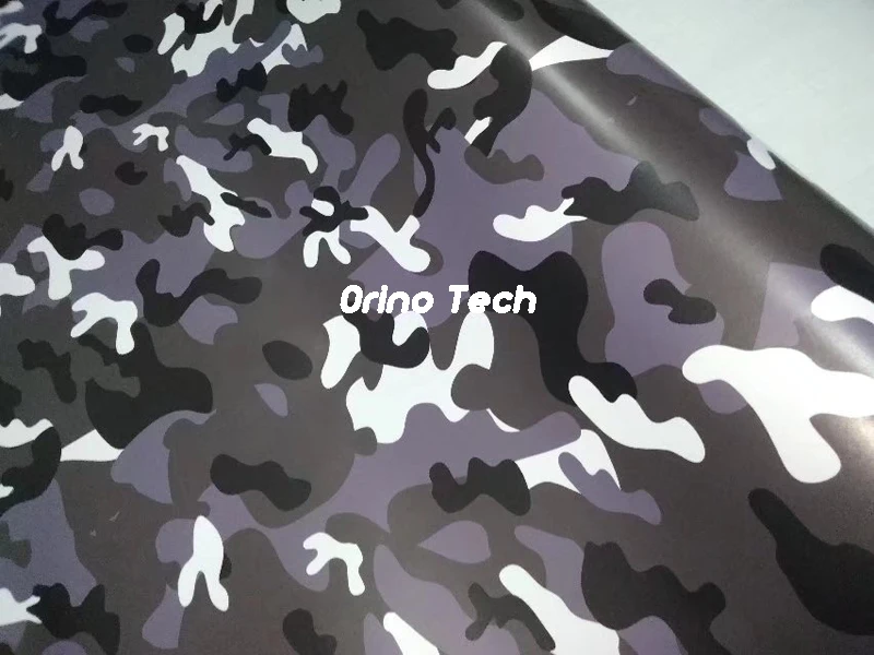 Black White Gray Camouflage Vinyl Wrap-7
