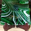Glass decorative flower image design patterned stained glass frit fusing