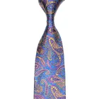 Professional low price private label men silk paisley tie for party