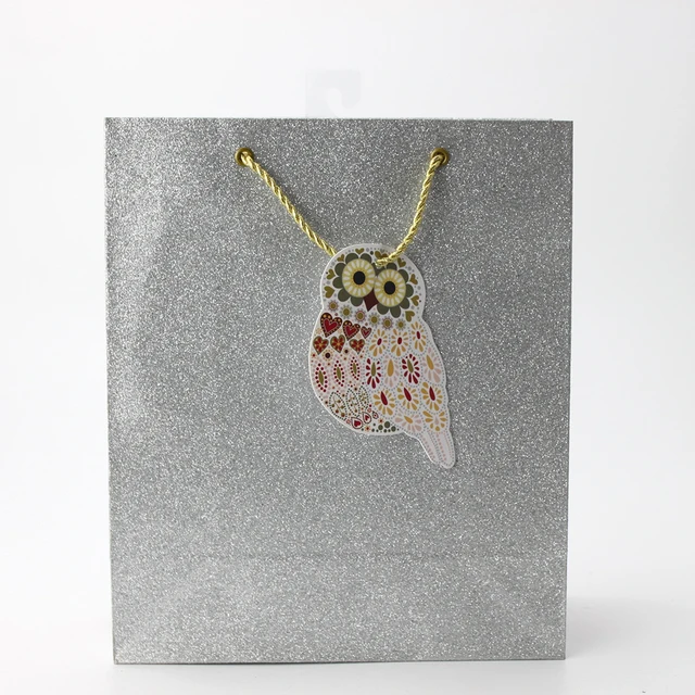 bsci, fsc custom printed kraft paper christmas gift bag with