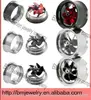2013 fashion screw 316l stainless steel colored windmill ear plug tunnel body piercing jewelry rings