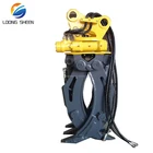 Excavator rotating 360 degree hydraulic wood grapple for 17 ton to 23 ton excavator