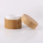 5ml 15ml 30ml 50ml 100ml Natural Cream Cosmetic Bamboo Wood Jar With Bamboo Lid For Face Body Cream