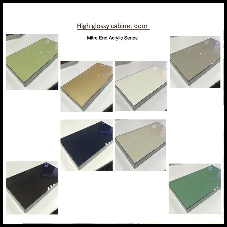 high glossy mitre end acrylic cabinet door
