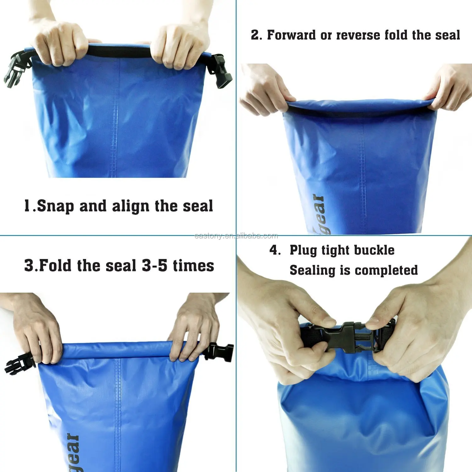 eastony wholesale pvc waterproof dry bag for kayaking/drifting