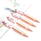 novelty design real dry flower metal ball point promotional pen