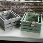 Handmade Jute Liner Wooden decrative box wood storage