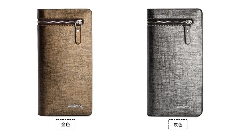 long purse business wallet pu leather purse wallet for men