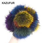 KZ150201 Genuine Wholesale Raccoon Fur Pom Poms