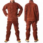 Jespai Manufacturer Heat Resistant Cow Leather Welding Protective Custom Suit