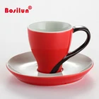 Wholesale 85ml customize ceramic espresso coffee cup with saucer