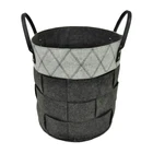 Dirty Clothes Basket Home Laundry Felt Storage Organizer Bag Cotton Cloth