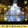 Giant outdoor christmas lights LED big Ball 3D Motif Light with snowflake for shopping mall