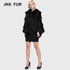 Nature Real Rabbit and Raccoon Fur Knitted Poncho Fashion Fur Poncho Shawls Lady's Cape