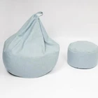 Wholesale Small Bedroom Living Room Grey Fabric Cover Foam Lazy Boy Outdoor Beanbag