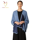 Ladies winter warm cashmere shawl intarsia knit shawl scarf