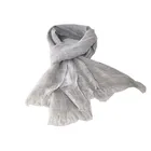 BLUE PHOENIX voile gauze 100% linen summer sunggle wrap scarf shawl women hijab