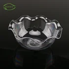 Most popular flower personalized fancy small transparent hard polystyrene pudding clear disposable plastic mini dessert cups