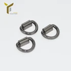 High end bag strap d ring strap buckle with screws metal bag part accessories decorative buckle for handbags