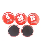 High Quality Custom Small Round Metal numeral Glass Door Fridge Magnet