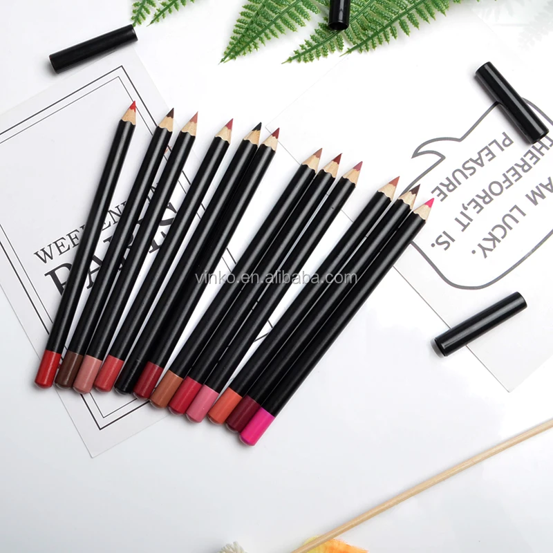 Best Selling Lip Liner Wooden Pencil Make Your Own Brand Eyeliner Pencil Cosmetics