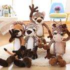 40cm stuffed forest animal plush lion toys cheetah giraffe and tiger soft toys with slim long arms and legs