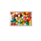 MAP PINS ASSORTED COLOURS ROUND HEAD PIN 17mm LENGTH - BOXED