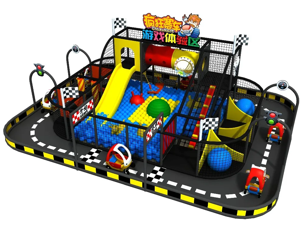 Kindergarten Indoor Outdoor Commercial Playground Equipment Producing