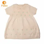 Manufacturer Custom Spring clothing Toddler Cotton Knit Dresses Lovely Baby Girl Ruffle Dress
